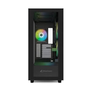 CASE SHARKOON REBEL C60 RGB MEDIA TORRE ATX FRENTE Y PANEL LATERAL DE VIDRIO TEMPLADO 4 VENTILADORES RGB LED NEGRO 4044951040032