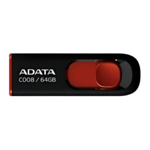 MEMORIA USB 64GB 2.0 ADATA BLACK+RED  AC008-64G-RKD