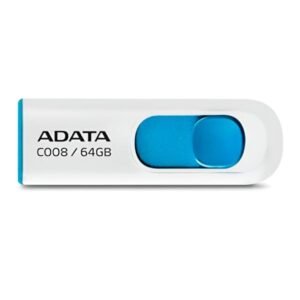 MEMORIA USB 64GB ADATA WHITE+BLUE AC008-64G-RWE