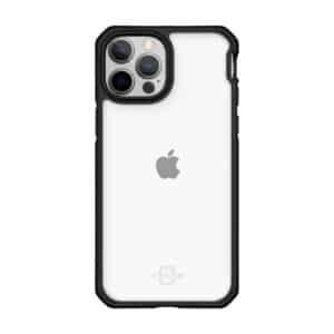 Itskins Case iPhone 13 Pro Max/12 Pro Max Hybrid / Solid, Plain Black And Transparent.
