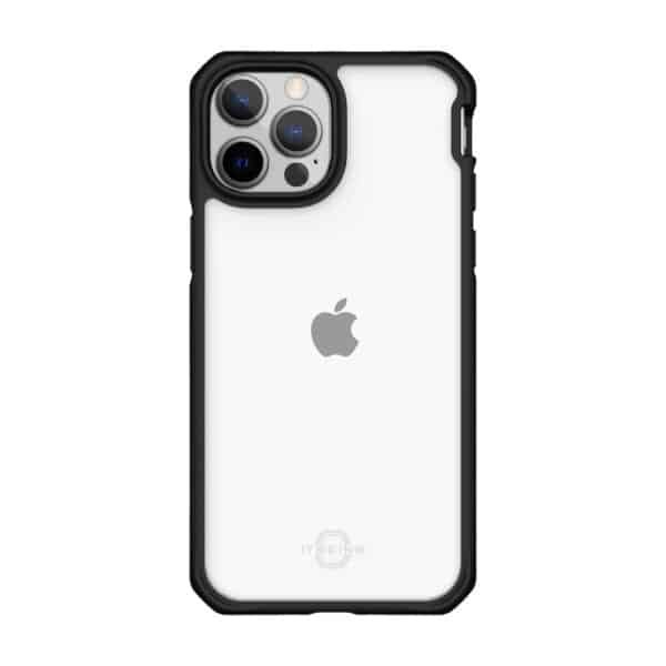 Itskins Case iPhone 13 Pro Max/12 Pro Max Hybrid / Solid, Plain Black And Transparent.
