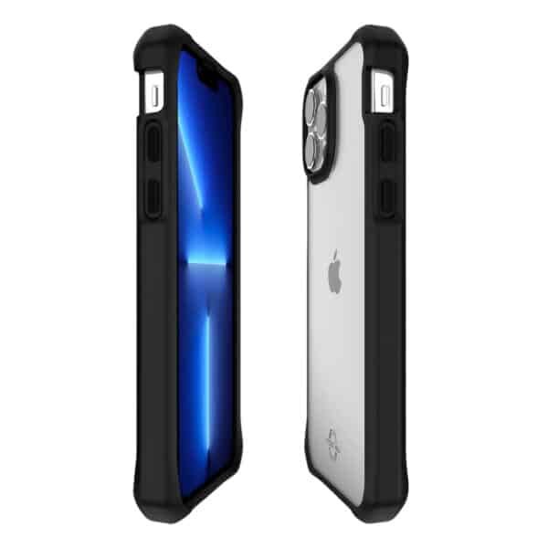 Itskins Case iPhone 13 Pro Max/12 Pro Max Hybrid / Solid, Plain Black And Transparent. - Image 2
