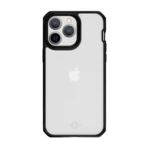 Itskins Case iPhone 14 Pro Hybrid R / Solid, Plain Black And Transparent.