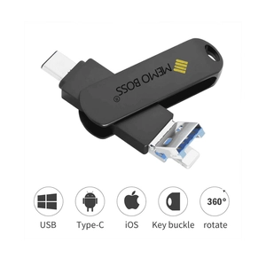 Memoria externa 3 en 1, 128 GB