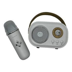 Micrófono para Karaoke familiar C20 color blanco