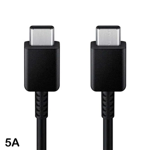 Cable tipo C a tipo C 5 Amperios negro