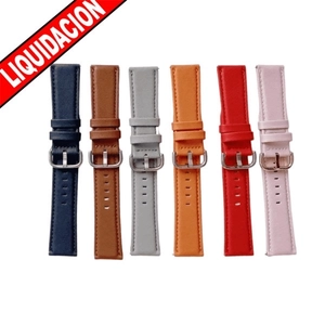 Fajas para Garmin, Samsung y Huawei textura de cuero 20 y 22 mm