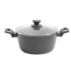 Oster Olla aluminio, con tapa - 5 litros - colección BASTONE - interior gris mate - 2.9mm de grosor - agarraderas de baquelita