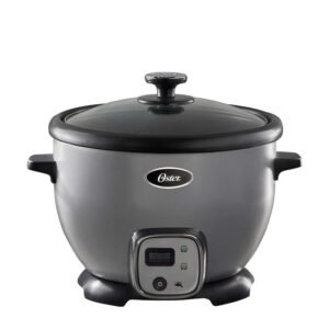 Ollera Arrocera Oster - 12 Tazas - Función De Sofrito - Antiadherente - Tapa De Vidrio - 900W