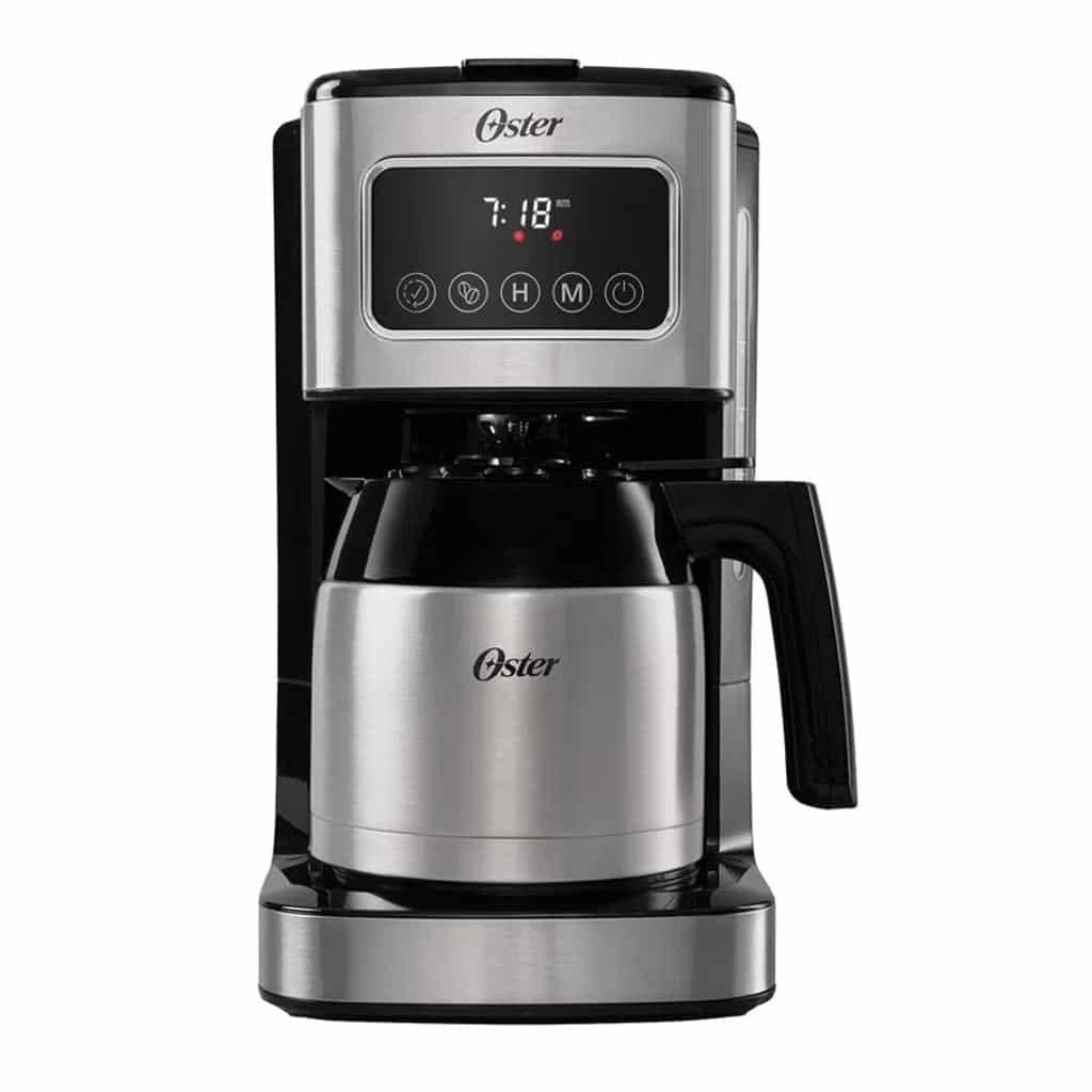 Cafetera Oster Programable - 8 Tazas - Pantalla Táctil - Jarra Térmica Doble Pared