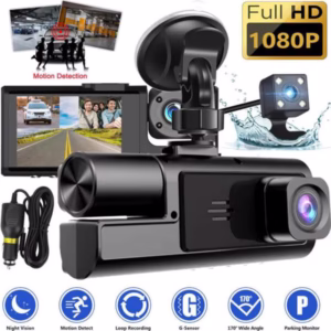 Dash Cam Grabadora De Video Conducción Gran Angular De 170°, Sensor G, Detección De Movimiento 24 Horas