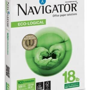 Navigator eco  caja 10 und resma 8 1/2 x 11 bond 18 Lb 500 H 70grs NEC0700010