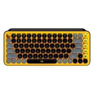 TECLADO LOGITECH POP KEYS INALAMBRICO WITH EMOJI KEYS BLAST YELLOW 920-010713
