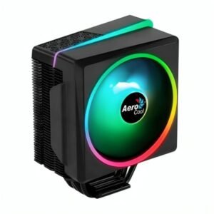 ABANICO AEROCOOL CYLON 4F ARGB PWM 4P PARA CPU CON TECNOLOGIA HEAT CORE TOUCH CON 4 TUBOS DE CALOR TERMICO ILUMINACION LED RGB NEGRO ACTC-CL30420.14