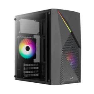 CASE GAMING AEROCOOL RAIDER MINI-G-BK-V2 MINI TORRE ATX PANEL LATERAL DE VIDRIO TEMPLADO 2 VENTILADORES RGB NEGRO ACCS-PV44023.11