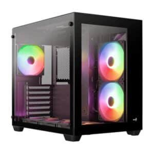 CASE GAMING  AEROCOOL DRYFT-G-BK-V1 MEDIA TORRE PANELES FRONTALES Y LATERALES DE VIDRIO TEMPLADO 2 VENTILADORES FRGB 140MM NEGRO ACCM-ES01163.11