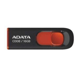 MEMORIA USB 16GB 2.0 ADATA  BLACK+RED  AC008-16G-RKD