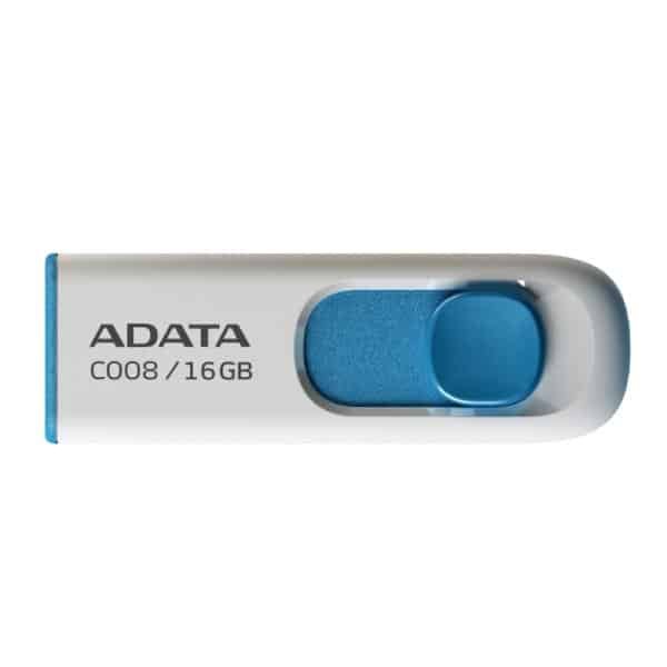 MEMORIA USB 16GB 2.0 ADATA WHITE+BLUE AC008-16G-RWE