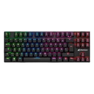 TECLADO GAMING SHARKOON PUREWRITER TKL RGB MECANICO INGLES BLACK 4044951021505